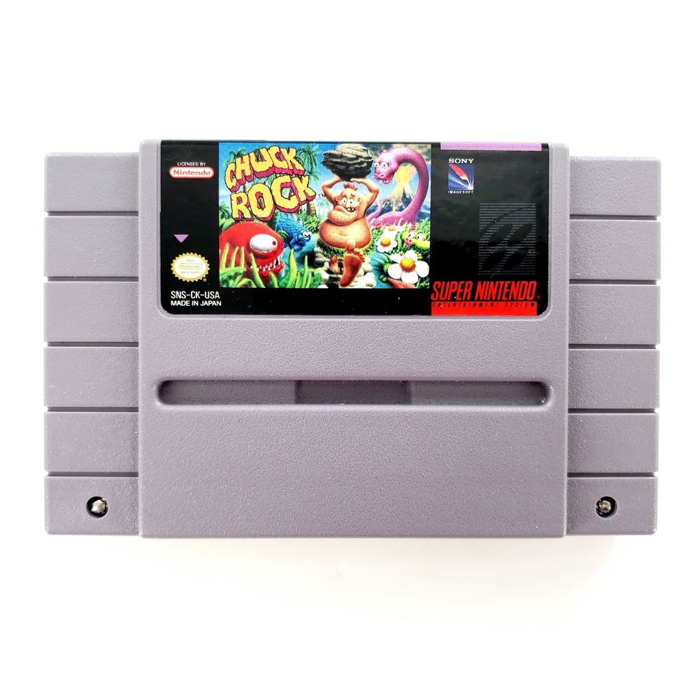 Chuck Rock (Super Nintendo Entertainment System 1992) Authentic Cart Only Tested